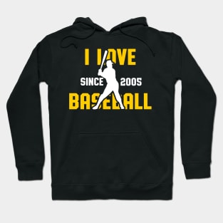 I Love Baseball Since 2005 Hoodie